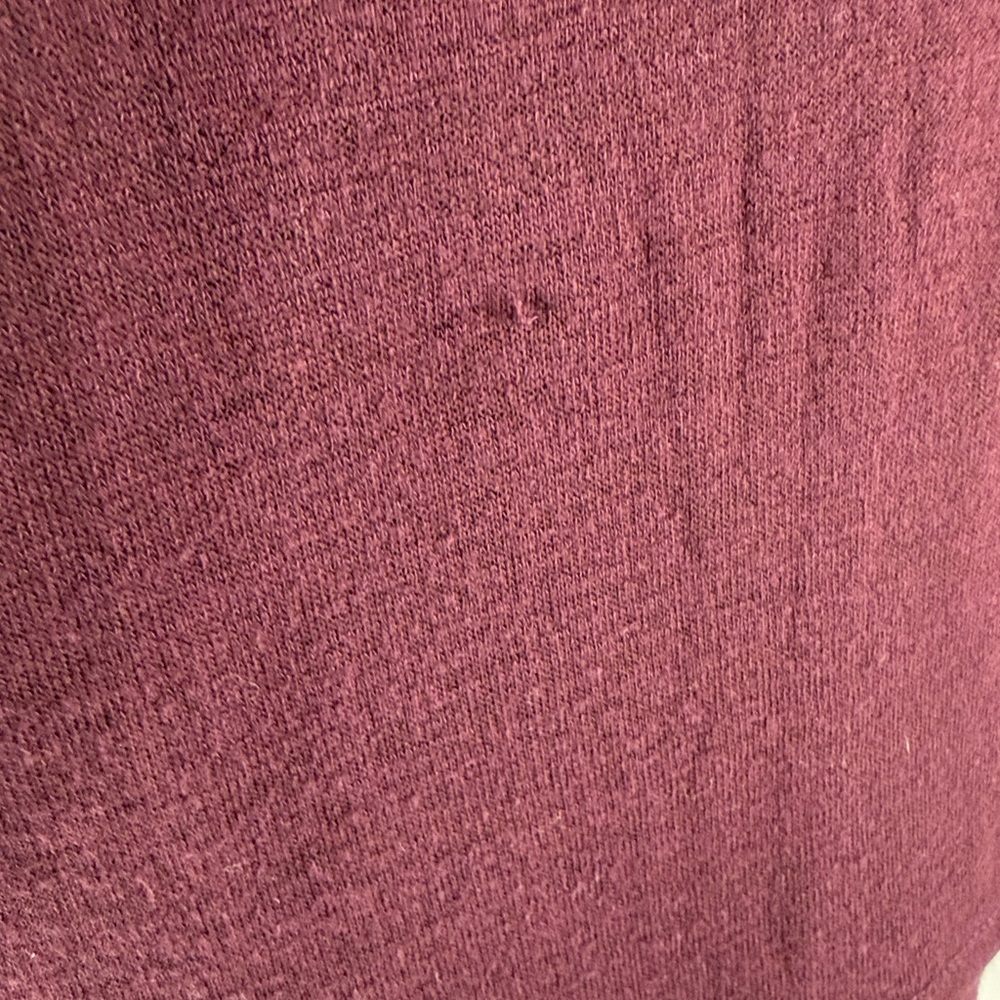 41 Hawthorn Benni Wrap Front Ruche Knit Tank Top Shirt - Wine Burgundy - Small - Picture 12 of 13
